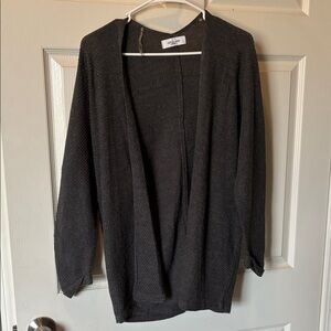 Carly Jean Los Angeles Charcoal Open-Front Cardigan
